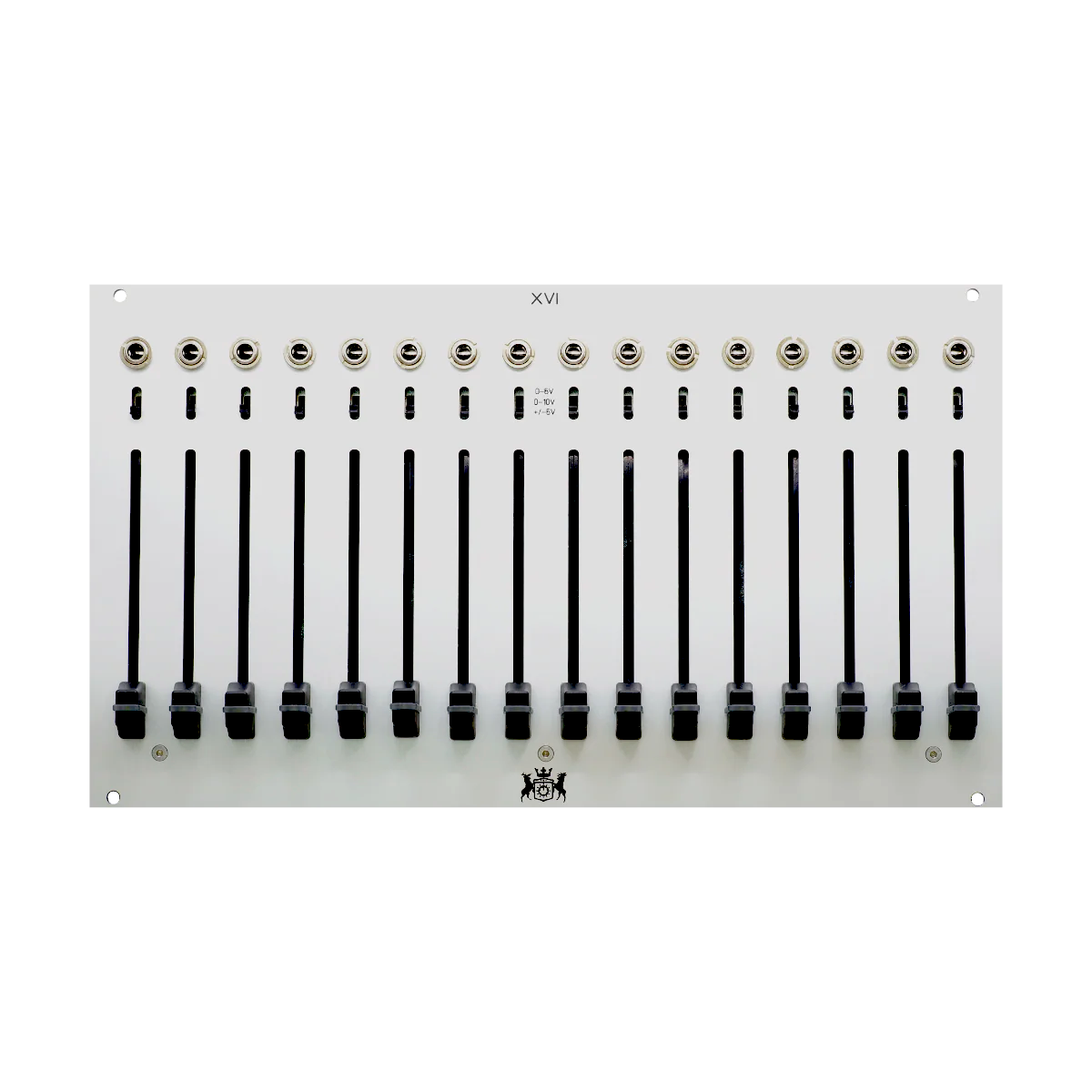 Michigan Synth Works XVI Euro 16 Channel Fader Bank— Clockface Modular Michigan Synth Works XVI Euro 16 Channel Fader Bank— Clockface Modular