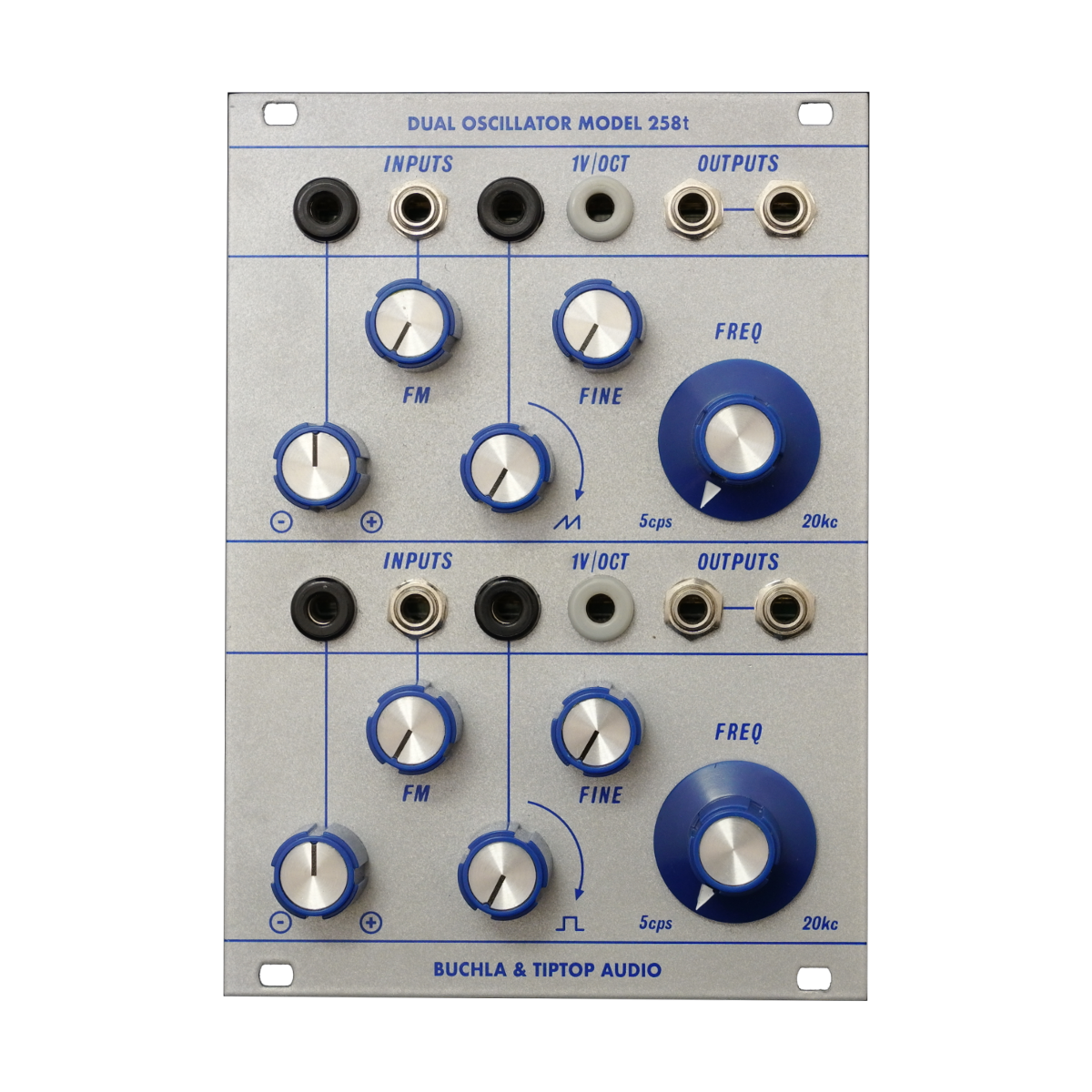 Buchla & Tiptop Audio Dual Oscillator Model 258t — Clockface Modular Buchla & Tiptop Audio Dual Oscillator Model 258t — Clockface Modular