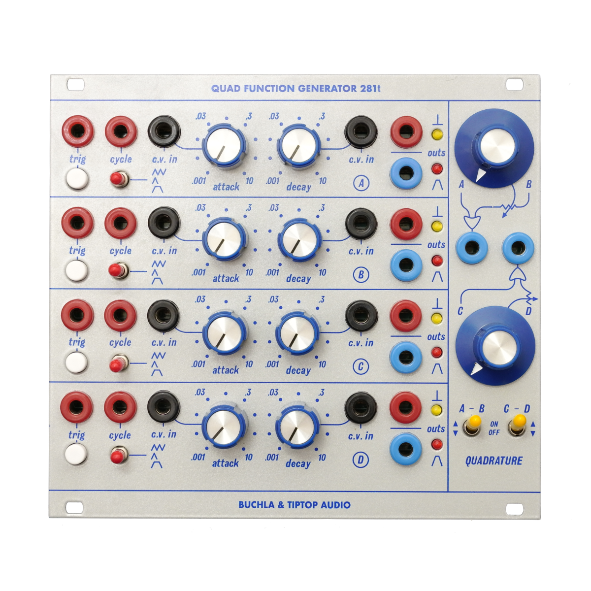 Buchla & Tiptop Audio 281t Quad Function Generator — Clockface Modular Buchla & Tiptop Audio 281t Quad Function Generator — Clockface Modular