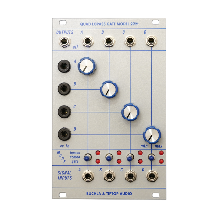 Buchla & Tiptop Audio Quad Lopass Gate Model 292t— Clockface Buchla & Tiptop Audio Quad Lopass Gate Model 292t— Clockface