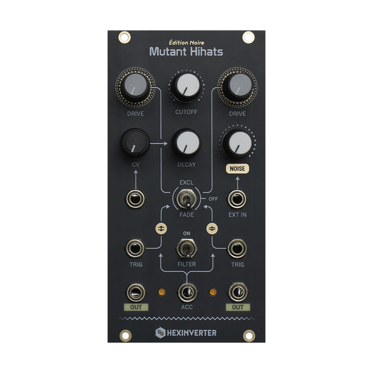 Hexinverter Mutant Hi-hats＆Clap セット Hexinverter Mutant Hi-Hats— Clockface Modular