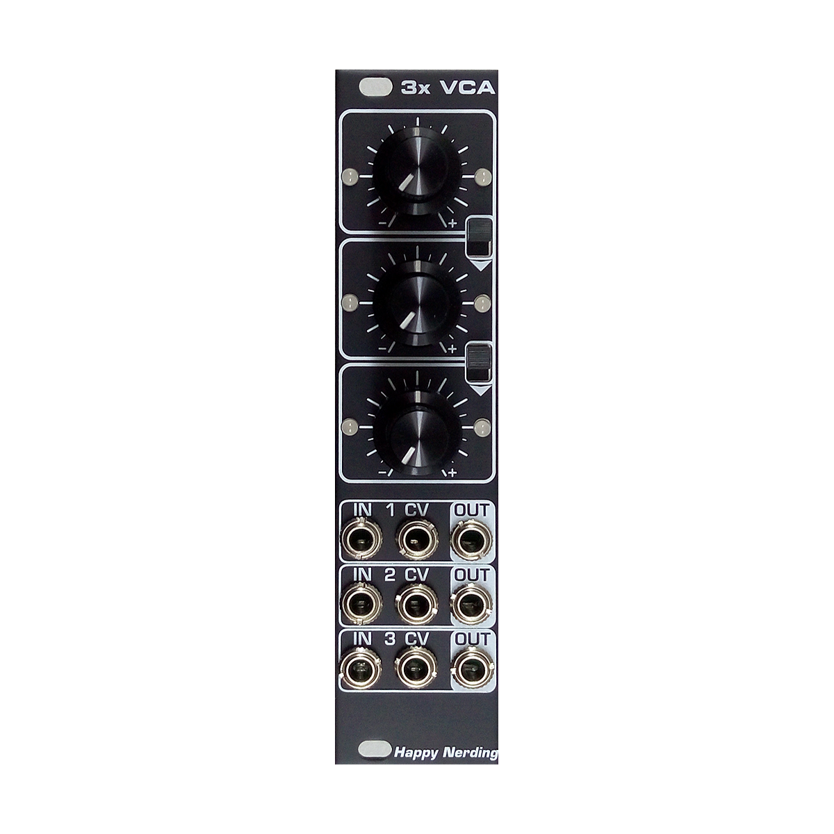 Happy Nerding 3x VCA モジュラーシンセ Happy Nerding 3xVCA (Black) — Clockface Modular
