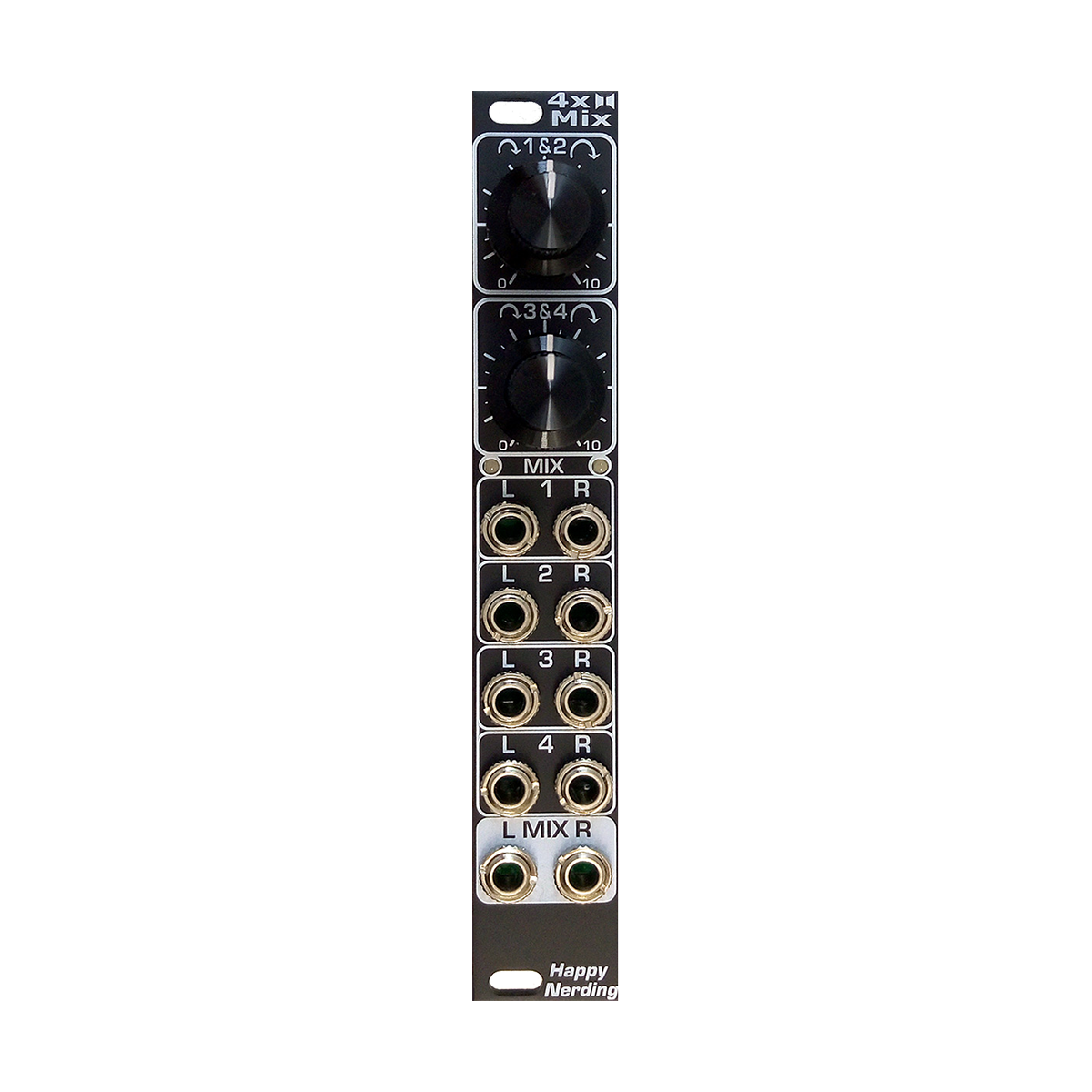 Happy Nerding 4x Stereo Mix (Black)— Clockface Modular Happy Nerding 4x Stereo Mix (Black)— Clockface Modular