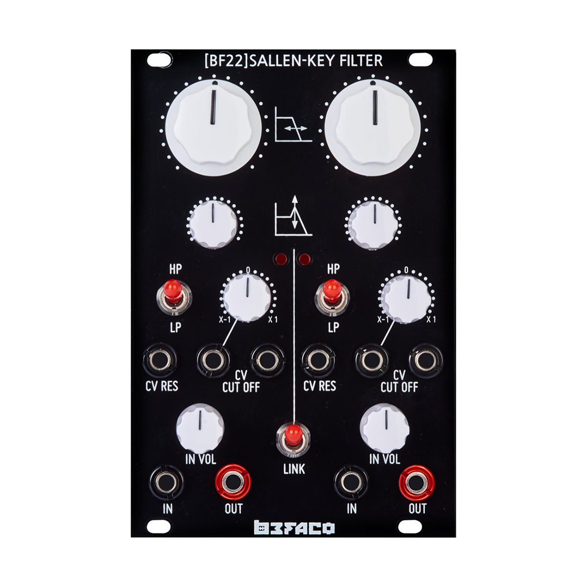 Befaco BF-22 Sallen Key Filter—Clockface Modular Befaco BF-22 Sallen Key Filter—Clockface Modular