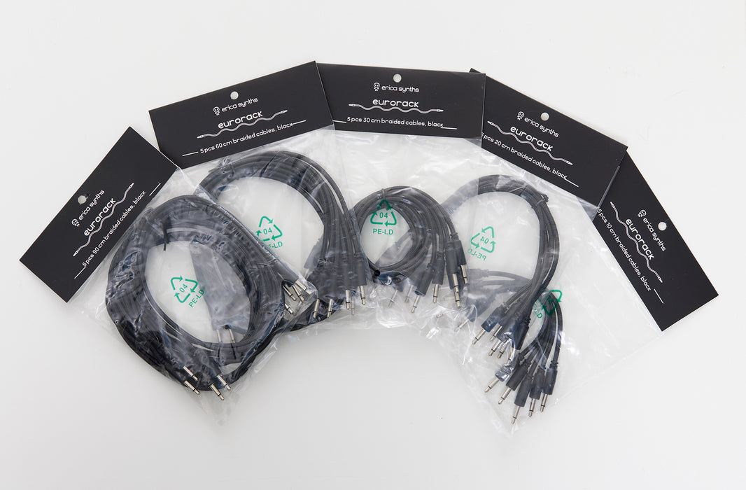 Erica Synths Braided patch cables (5 pcs)