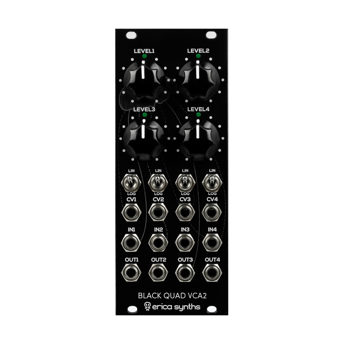 Erica Synths Black Quad VCA2— Clockface Modular Erica Synths Black Quad VCA2— Clockface Modular