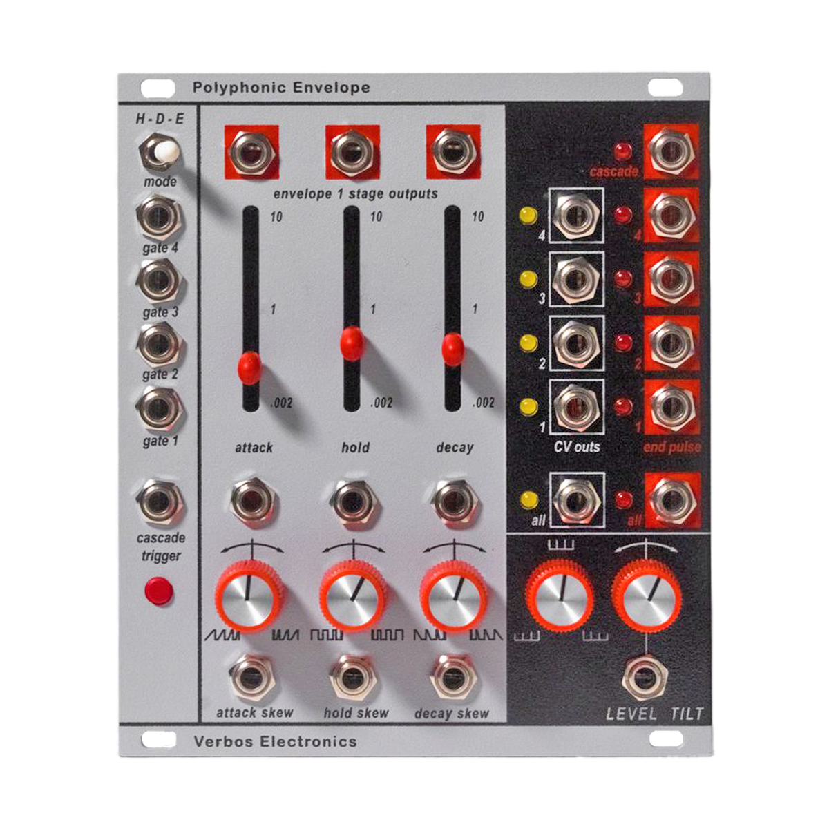 Verbos Electronics Polyphonic Envelope— Clockface Modular