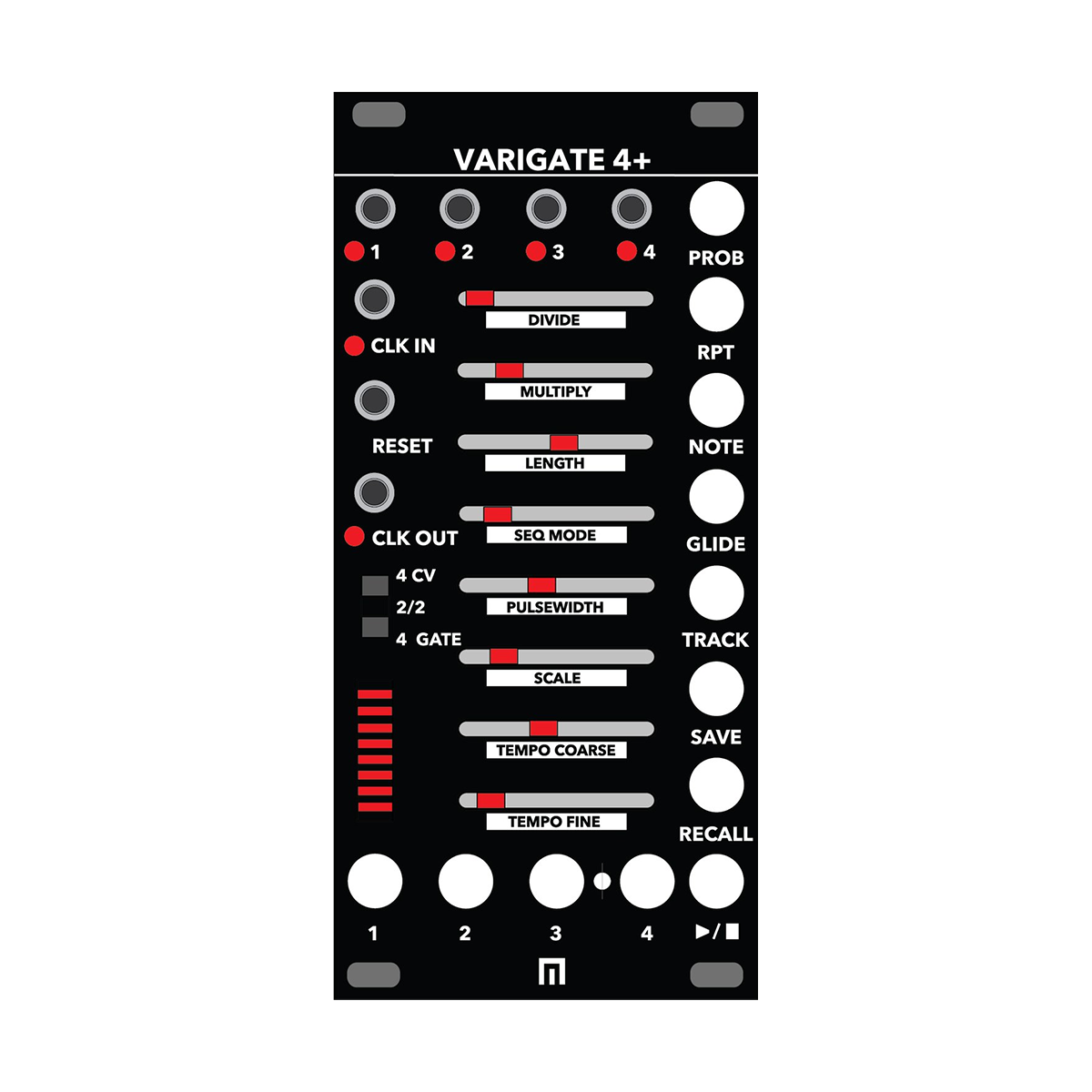 Malekko Heavy Industry Varigate 4+ (Black)— Clockface Modular